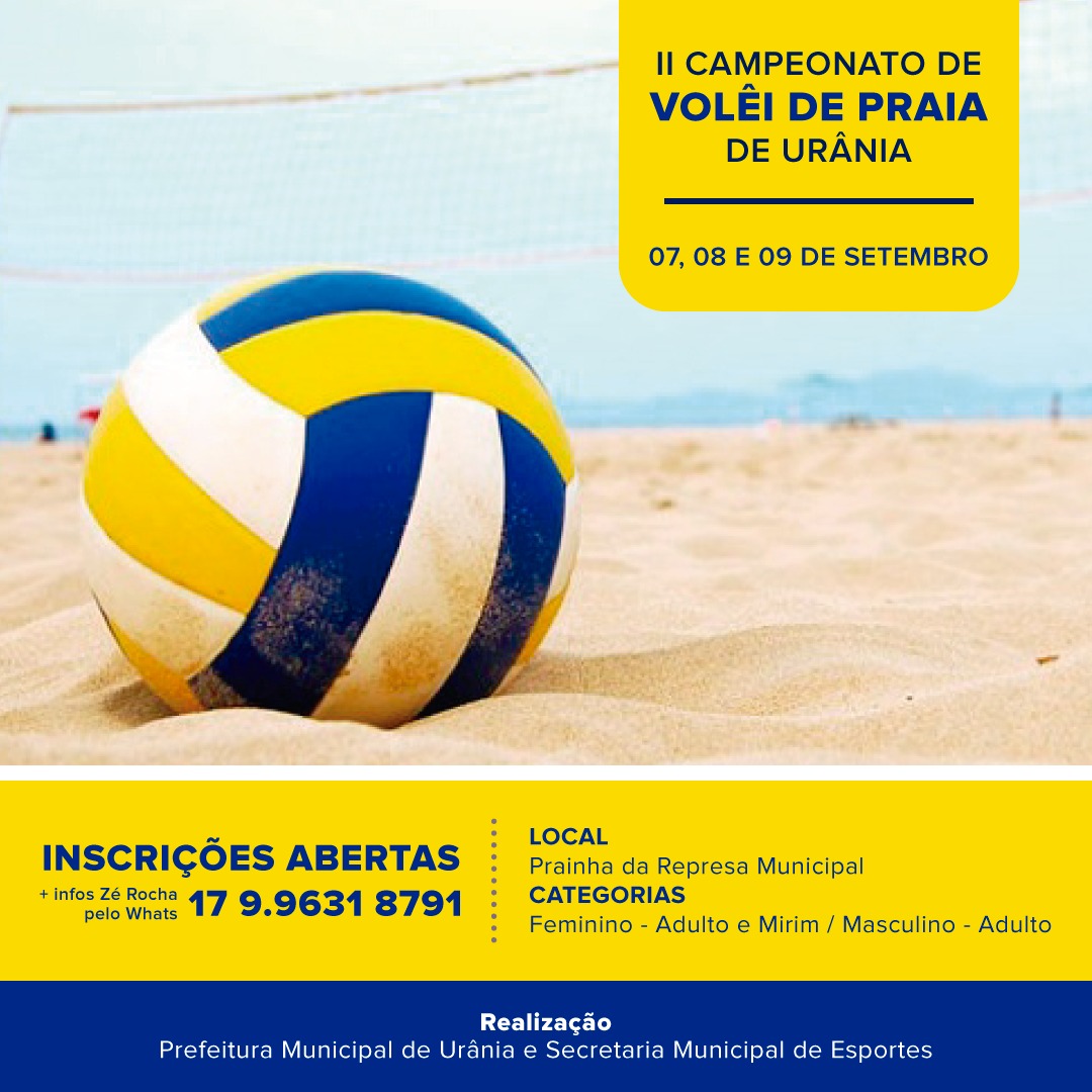 Urânia terá 2º Campeonato de Vôlei de Praia