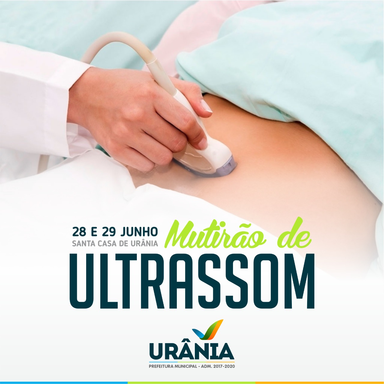 3º Mutirão do Ultrassom, dias 28 e 29 de junho, na Santa Casa de Urânia