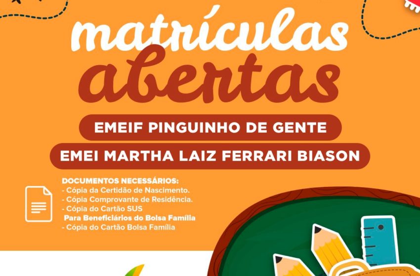  Matrículas abertas
