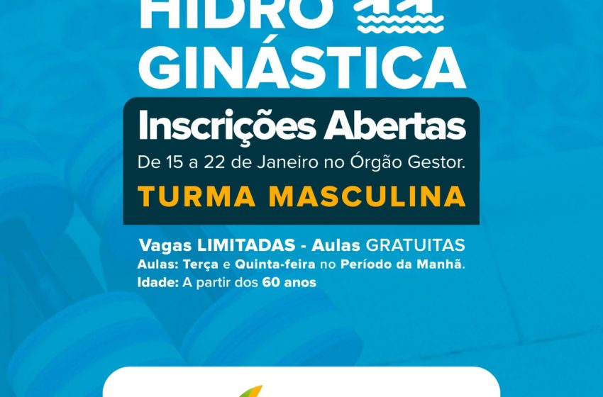 Hidroginástica para turma masculina