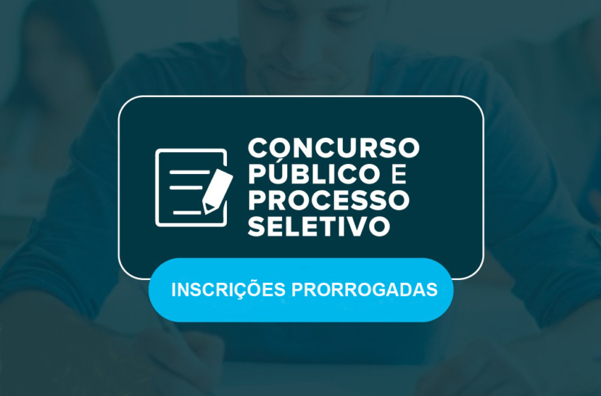  Inscrições prorrogadas