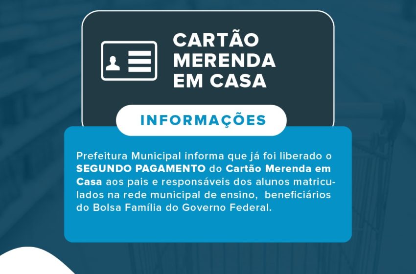 Cartão Merenda em Casa