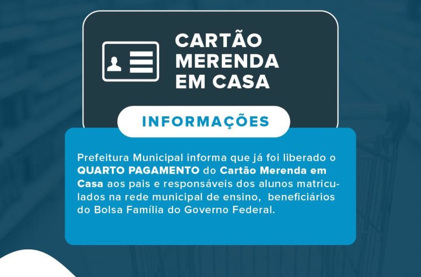  Cartão Merenda em Casa