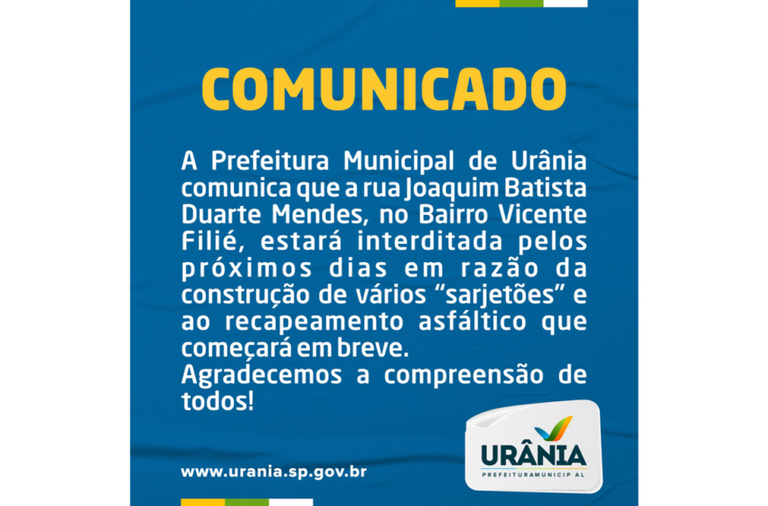  COMUNICADO OBRAS