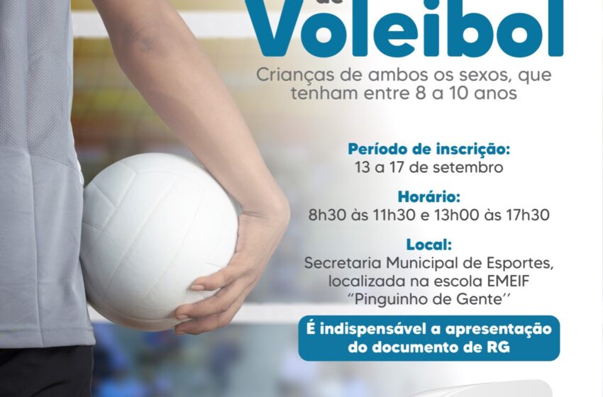  Secretaria de Esportes abre na próxima segunda-feira inscrições para a Escolinha de Voleibol de Urânia