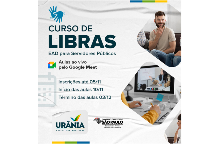 Prefeitura de Urânia oferece curso gratuito de Libras para servidores públicos