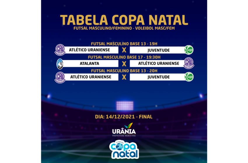  Programação: 8ª Copa Natal de Urânia