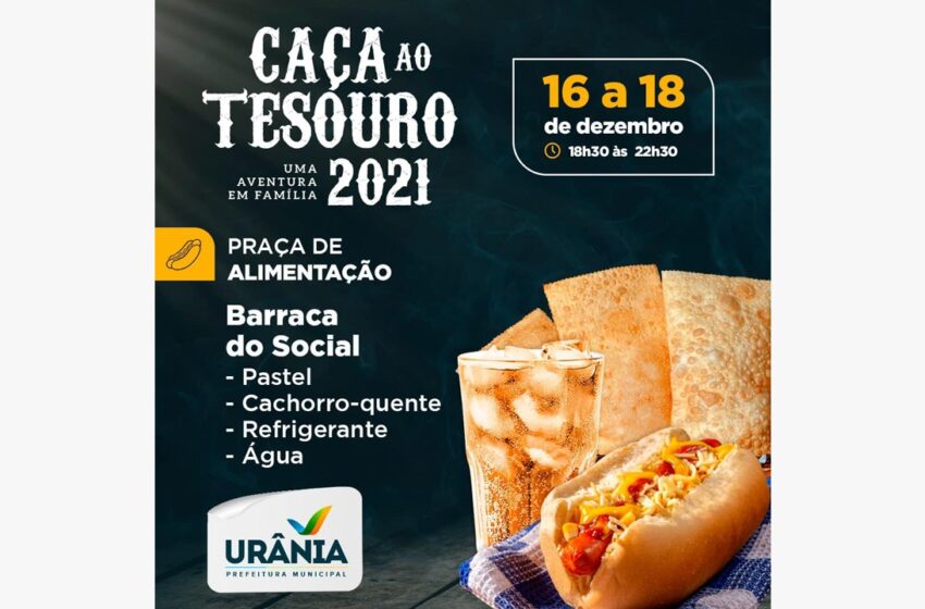  NOVIDADE: CAÇA AO TESOURO 2021 TERÁ BARRACA DO SOCIAL