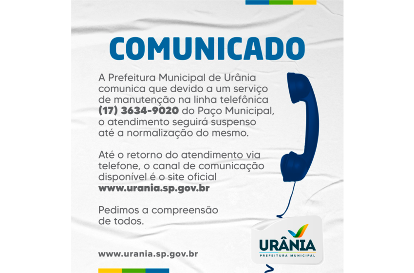  COMUNICADO – TELEFONE