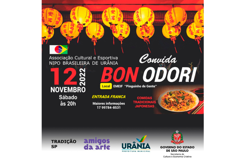Bon Odori será realizado neste mês de novembro em Urânia