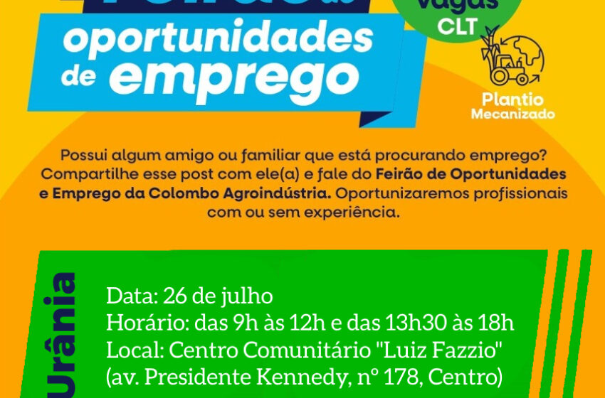 OPORTUNIDADE DE EMPREGO