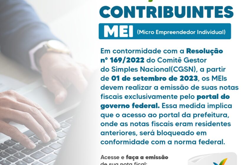 A partir de 1º de setembro, nota fiscal do MEI passa a ser emitida pelo  site do Governo Federal